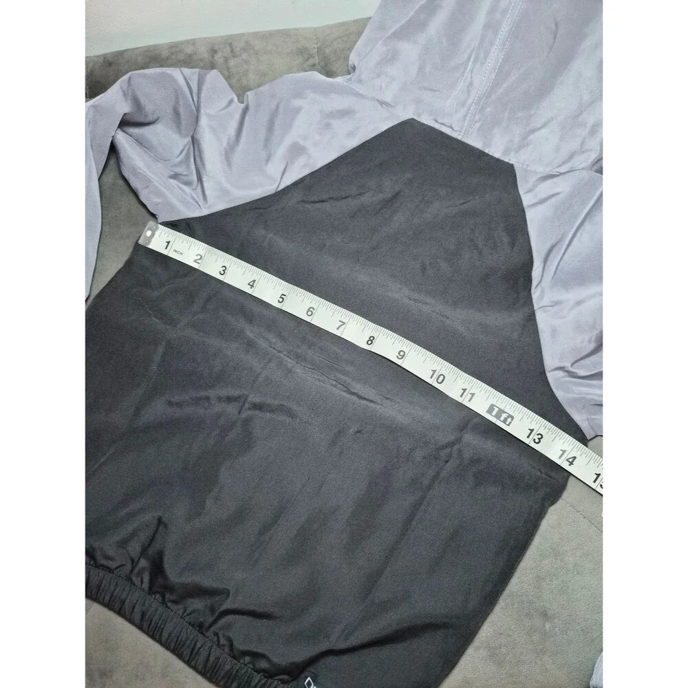 Kids Nike Black and Light Gray Hooded Windbreaker Jacket